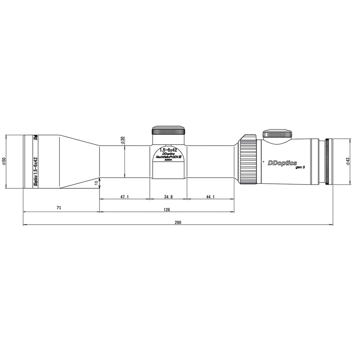 DDoptics | Zielfernrohr Nighteagle V4 1,5-6x42