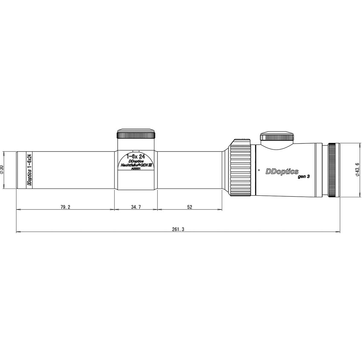 DDoptics | Zielfernrohr Nighteagle V6 1-6x24
