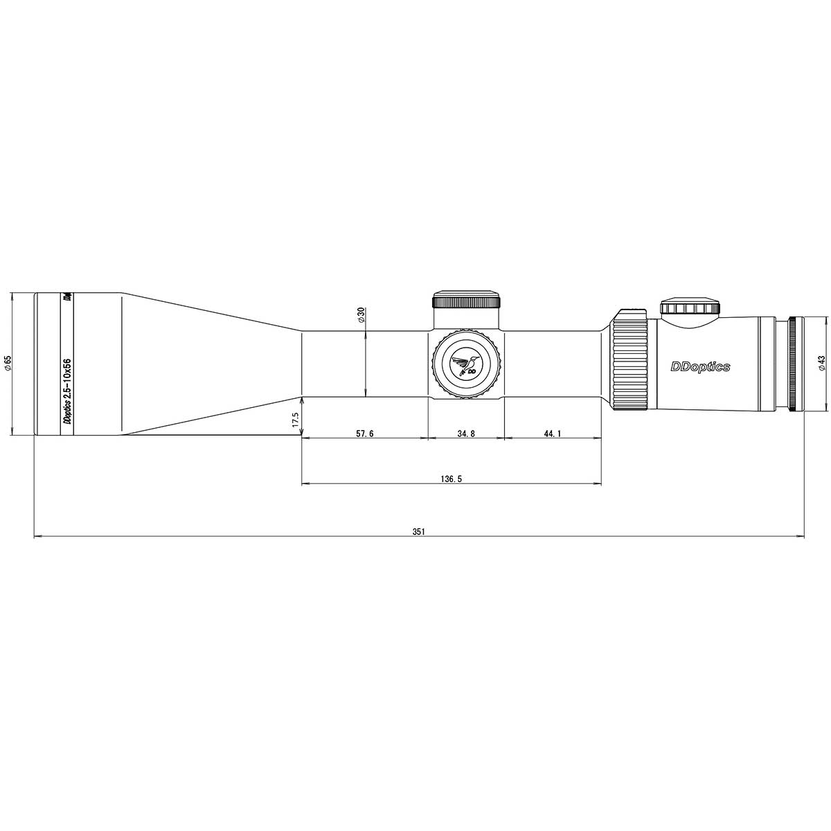 DDoptics | Zielfernrohr Nighteagle V4 2,5-10x56
