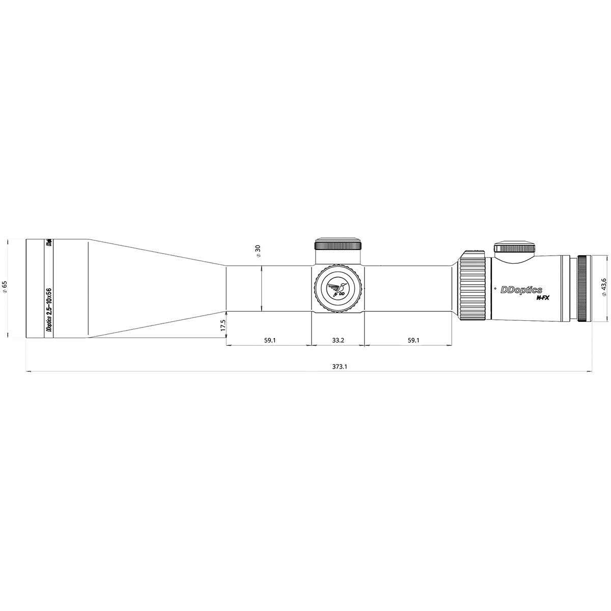 DDoptics | Zielfernrohr Nighteagle V4 2,5-10x56 NFX