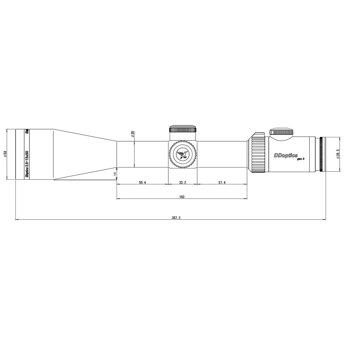 DDoptics | Zielfernrohr Nighteagle V6 2,5-15x50