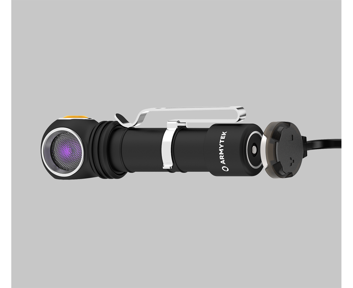 Armytek |  UV Stirnlampe | Taschenlampe Armytek Wizard C2 WUV –  für Jagd / Outdoor / Camping