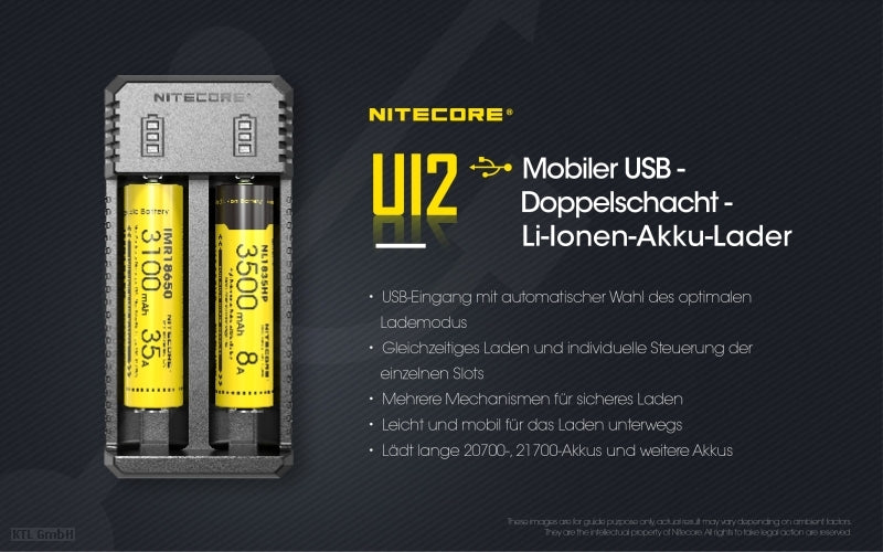 Ladegerät UI2 Nitecore Akku